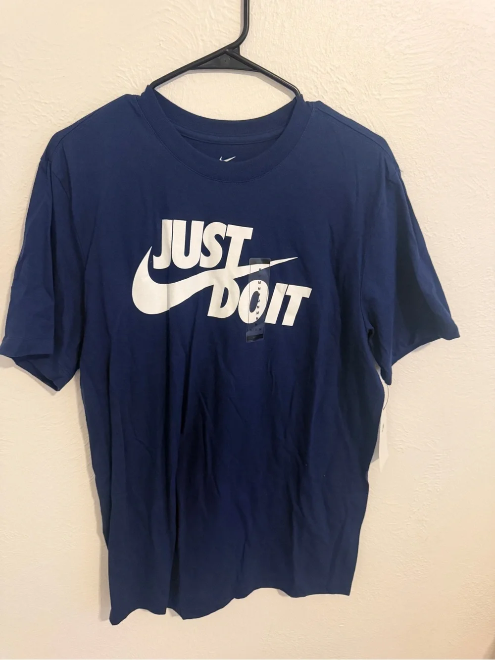 Nike Blue Tee with White Front Print